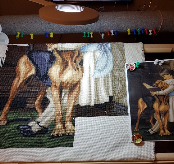 Этап процесса «"Час воспитания" (художник Чарльз Бертон Барбер) от Luca-S»