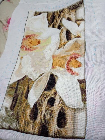 Этап процесса «полиптих орхидеи»