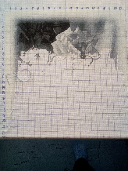 Этап процесса «Свеча и роза»