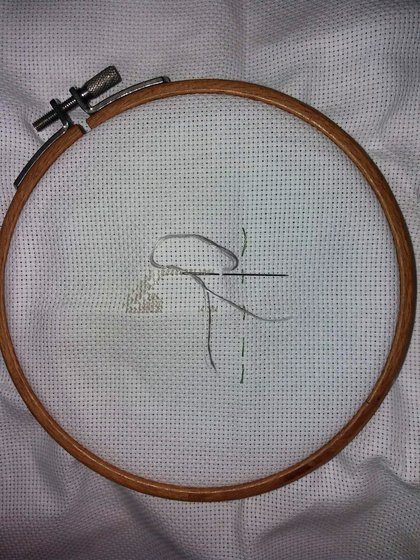 Этап процесса «Дама в белом.»