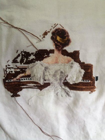 Этап процесса «Дама в белом.»