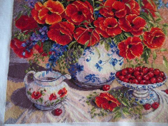 Этап процесса «Маки и вишня»