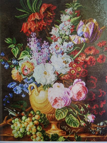 Этап процесса «Натюрморт с птицей»