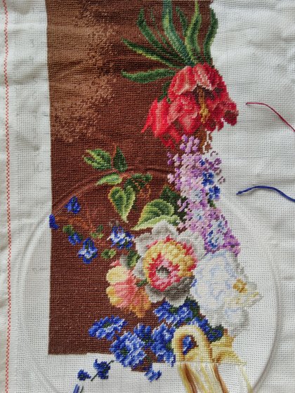 Этап процесса «Натюрморт с птицей»