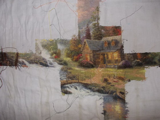 Этап процесса «Томас Кинкейд "Mountain paradaise"»