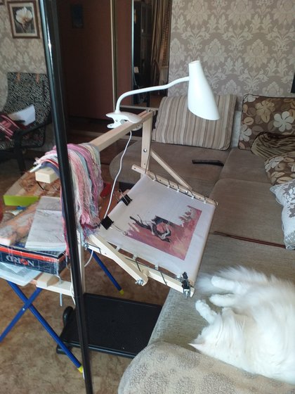 Этап процесса «Мои станочки для вышивки»