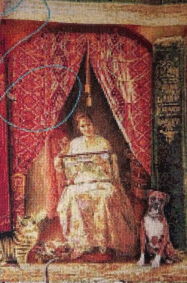 Этап процесса «A stich in Time (Время вышивать/Стежок во времени), Божена»