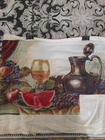 Этап процесса «натюрморт с арбузом»