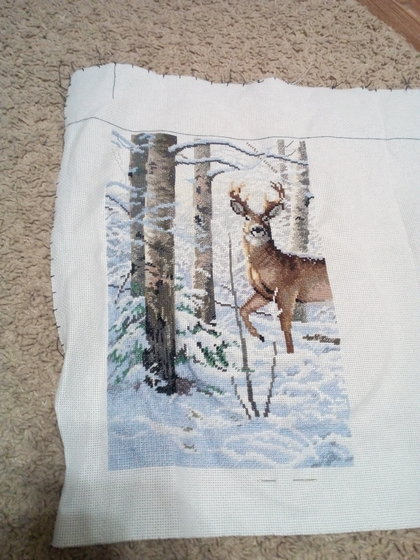 Этап процесса «Олени в лесу»