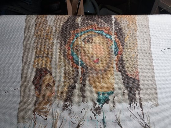 Этап процесса «Богородица Одигитрия ( "Божия Матерь" от THEA GOUVERNEUR)»