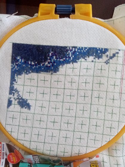 Этап процесса «Дерево зимой»