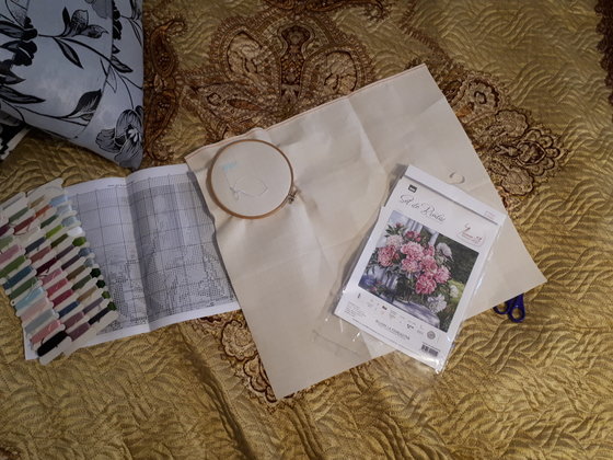 Этап процесса «Пионы у окна от Luca-s»