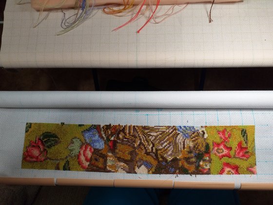 Этап процесса «Дама с веером»