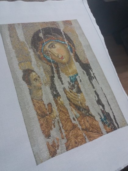 Этап процесса «Богородица Одигитрия ( "Божия Матерь" от THEA GOUVERNEUR)»