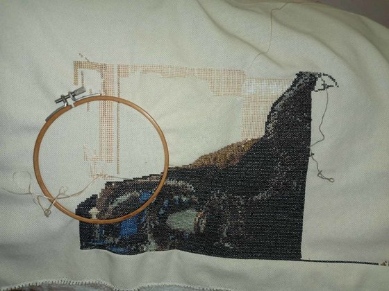 Этап процесса «По мотивам картины И.Крамского "Неизвестная"»