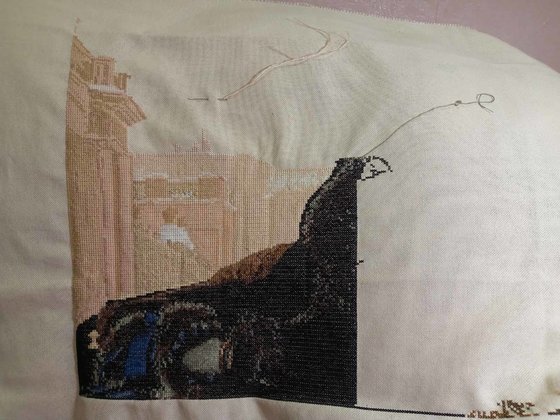 Этап процесса «По мотивам картины И.Крамского "Неизвестная"»