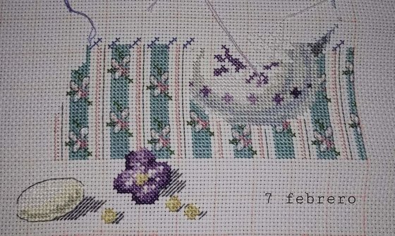 Этап процесса «Violetas en la cocina»