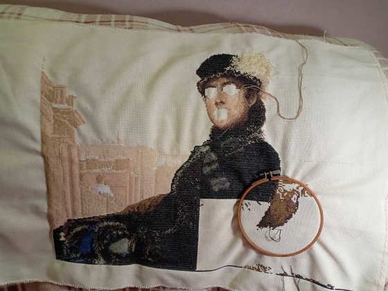 Этап процесса «По мотивам картины И.Крамского "Неизвестная"»