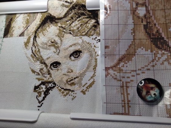 Этап процесса «Мадонна с младенцем.»