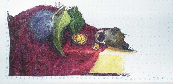 Этап процесса «Инжир и виноград (7 слоников)»