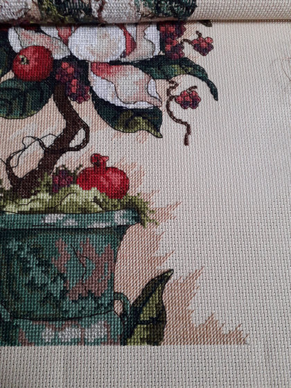 Этап процесса «Ваза с магнолиями»