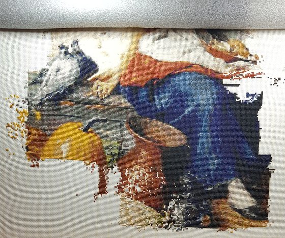 Этап процесса «"Крестьянка на крыльце"»