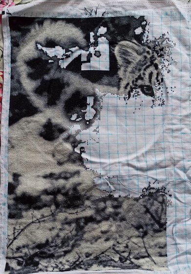 Этап процесса «Снег под лапами. Химера»