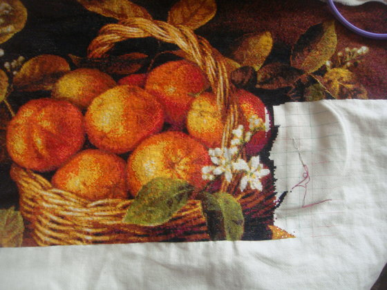 Этап процесса «Корзина с апельсинами»