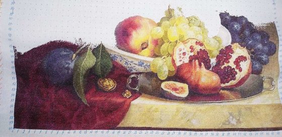 Этап процесса «Инжир и виноград (7 слоников)»