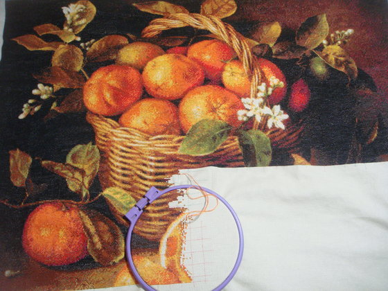 Этап процесса «Корзина с апельсинами»