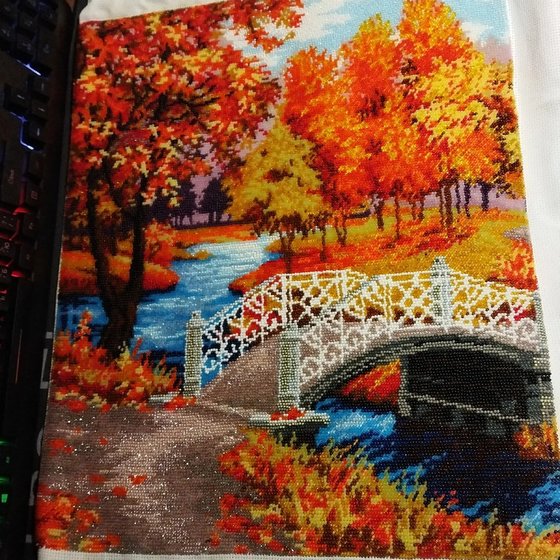 Этап процесса «осенняя мелодия от золотых ручек»