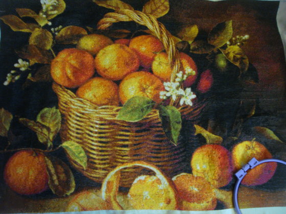 Этап процесса «Корзина с апельсинами»