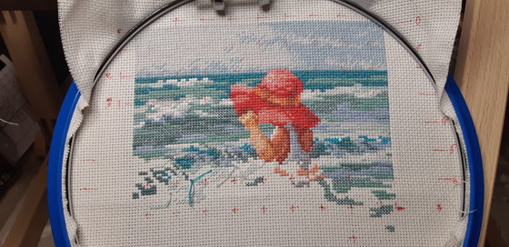 Этап процесса «Dimensions. Girl at the Beach»