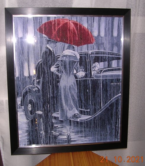 Этап процесса «Под дождём»