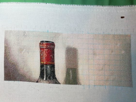 Этап процесса «Натюрморт с виноградом.»