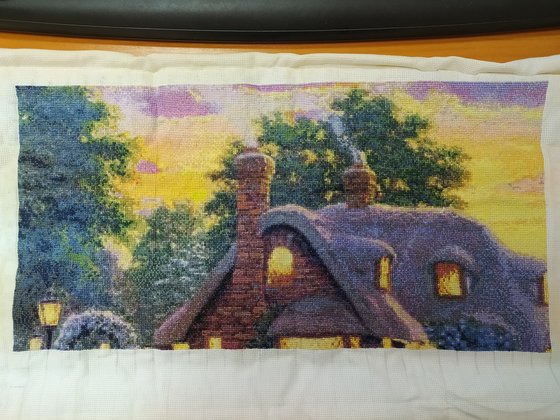 Этап процесса «Роберт Бернс. Тихое место (уютный домик)»