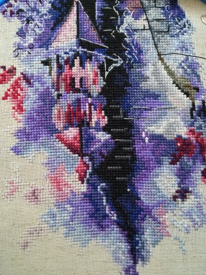 Этап процесса «Старый уличный фонарь»