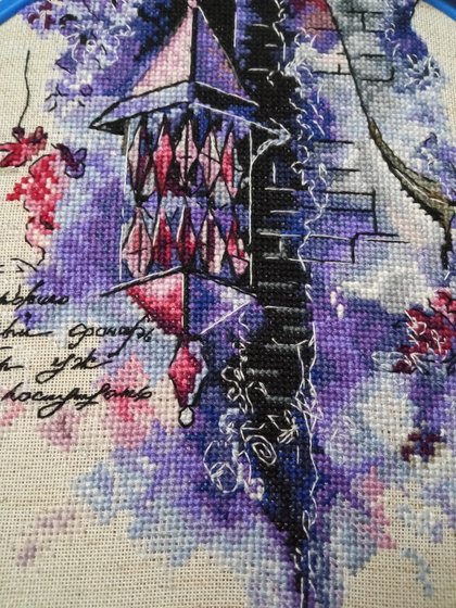 Этап процесса «Старый уличный фонарь»