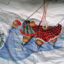 Процесс «Victorian Bears Stocking»