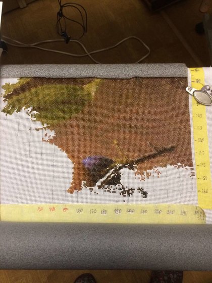 Этап процесса «Натюрморт персики со сливами. ЭстЭ»