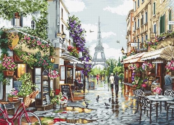 Этап процесса «цветущий Париж.лука-с.»