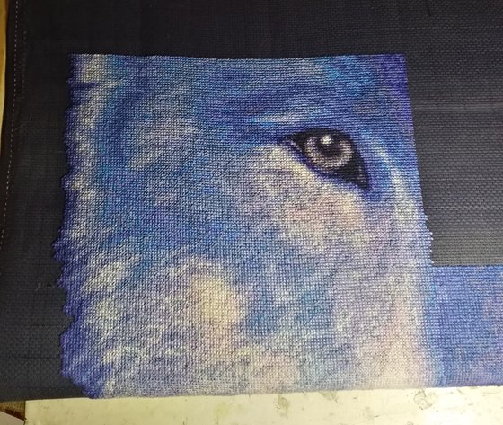 Этап процесса «Портрет волка»