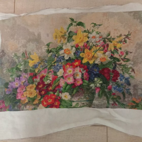 Этап процесса «Букет весенних цветов»