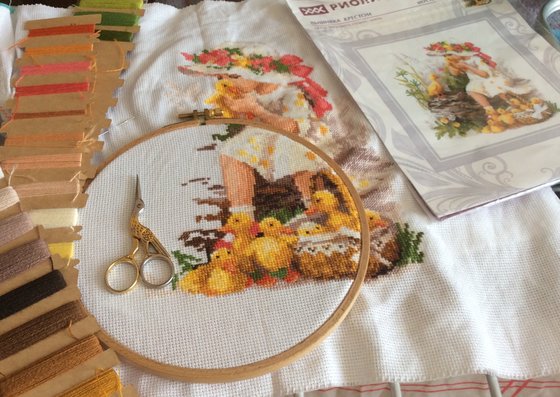 Этап процесса «Девочка с утятами»