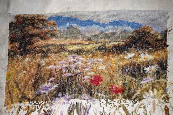 Этап процесса «Полевые цветы»