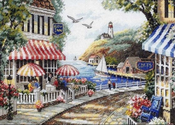 Этап процесса «Cafe by the sea»