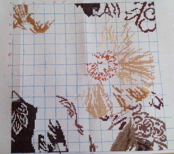 Этап процесса «Белые цветы. Открытый свету.»