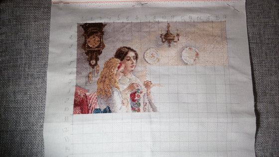 Этап процесса «Уроки вышивания»