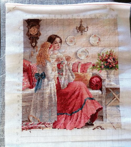 Этап процесса «Уроки вышивания»