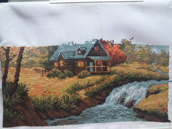 Этап процесса «"Осенний пейзаж"»